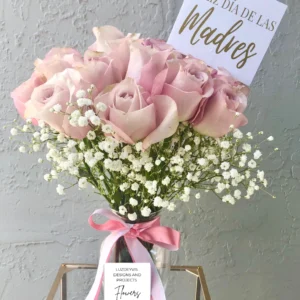 Pink Roses in Base Bouquet