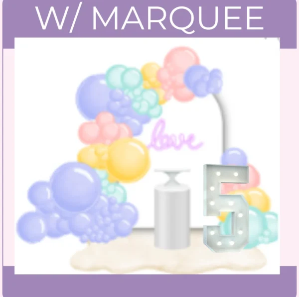 With Marquee Number or Letter Setup