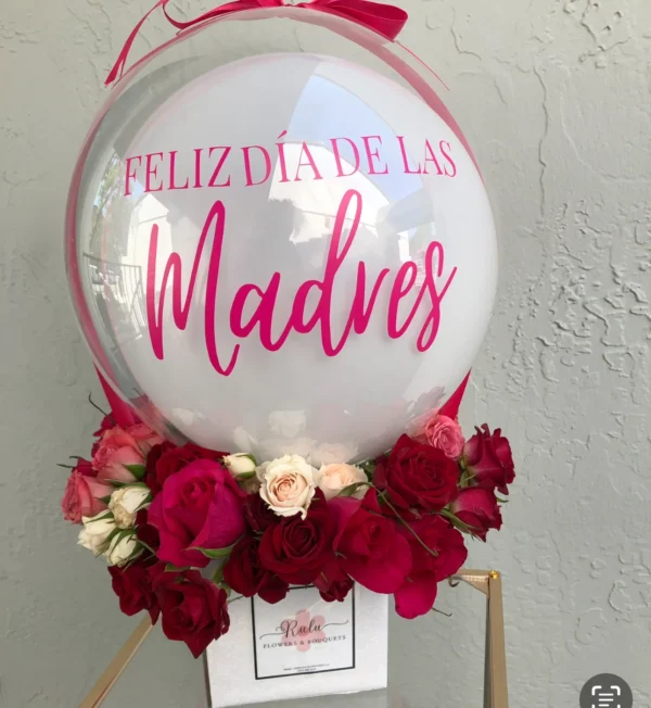 Flower in box with a Balloon
