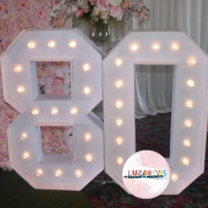 3D with Lights Marquee Letters and Numbers