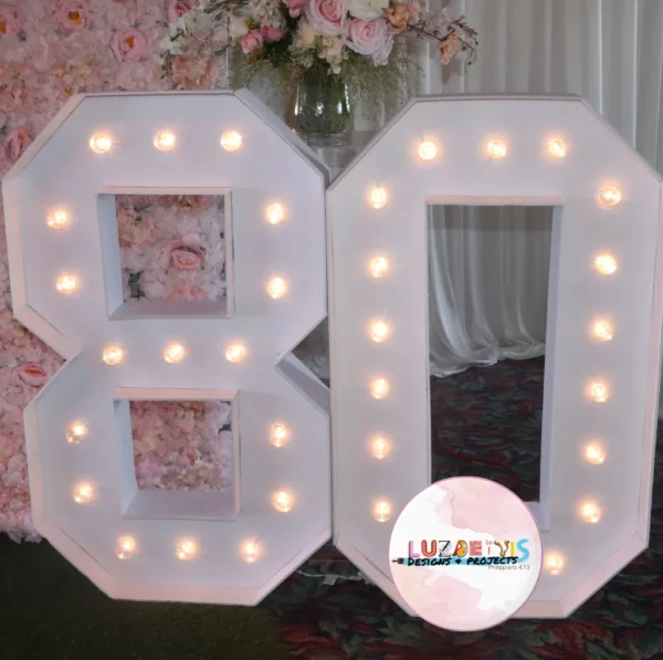 3D with Lights Marquee Letters and Numbers