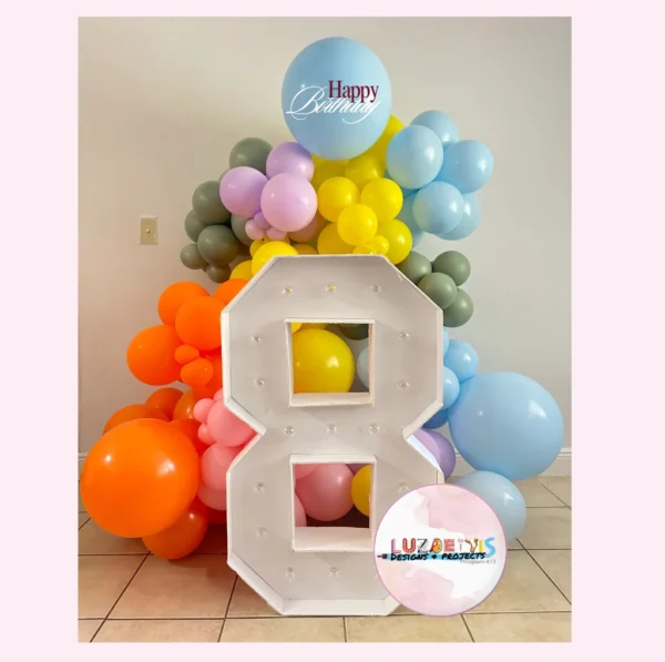 Balloon Mosaic Garland with Marquee Sizing - Image 3