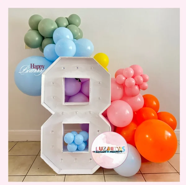 Balloon Mosaic Garland with Marquee Sizing - Image 2