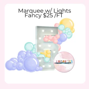 Balloon Mosaic Garland with Marquee Sizing