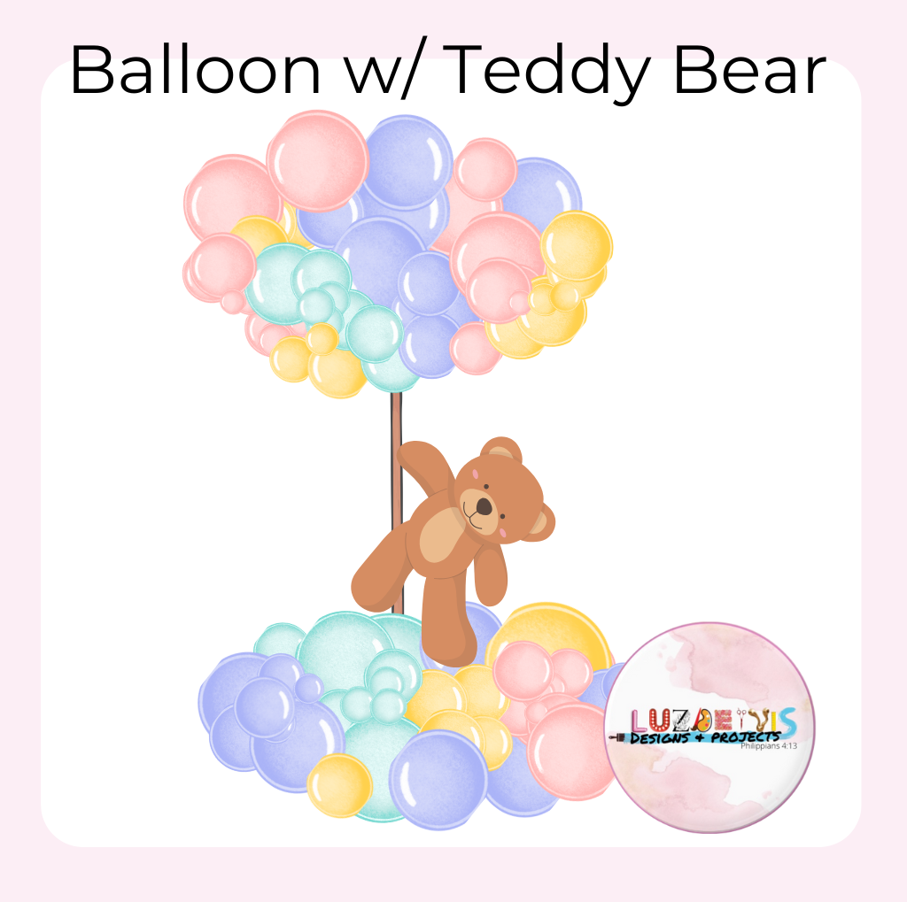 Teddy Bear with Balloons
